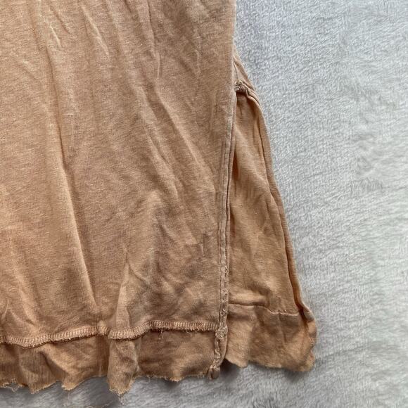 We The Free People S Small Under the Sun Tee Shirt Linen Blend Slouchy Oversized - Picture 9 of 16